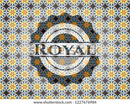 Royal arabesque style emblem. arabic decoration.