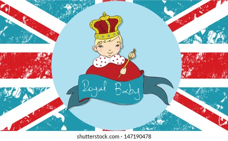 Royal Baby Vector Illustration