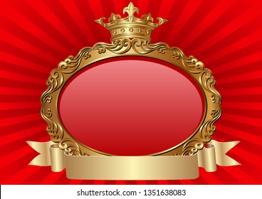 royal background with decorative frame
