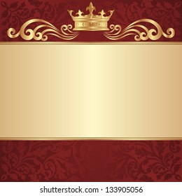 royal background with golden crown