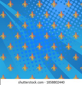 Royal background. Golden fleur-de-lis pattern on a dark blue background - perfect for luxury designs.