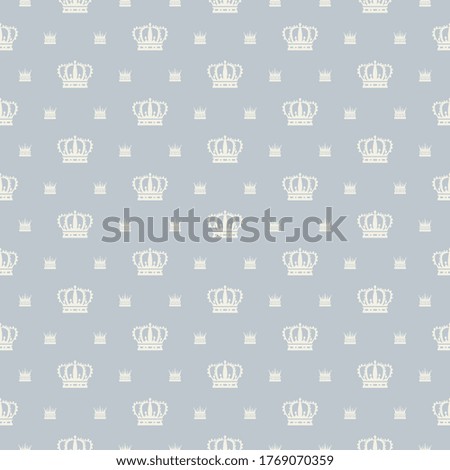 Royal background pattern. Seamless wallpaper texture. Vintage crowns pattern. Vector background image.
