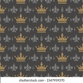 Royal Background, Seamless Pattern. Suitable for Book Cover, Poster, Logo, Invitation. Vector.