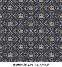 Royal background, seamless pattern. Vector graphics