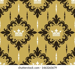 Royal background, seamless pattern. Vector image