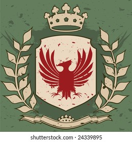 Royal background with shield vector