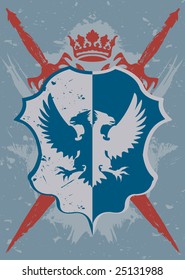 Royal background with various elements