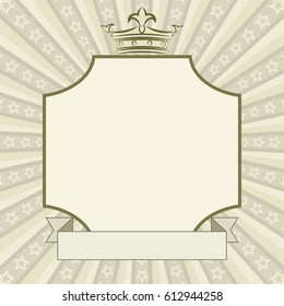 royal background with vintage frame