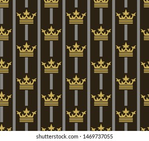 Royal background wallpaper. Damask seamless pattern. Vintage style template for your design: wallpaper, fabric, holiday packaging. Vector image