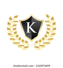 Royal Badge K Letter Logo Stock Vector (Royalty Free) 1310974499 ...