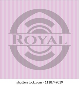 Royal badge with pink background