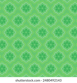 Royal Bandhani Green Pattern Vector