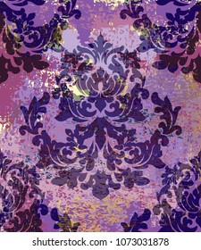 Royal Baroque pattern vintage background Vector. Ornamented texture luxury design. Imperial textile decors