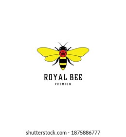 Royal Bee Vector Logo Design Template