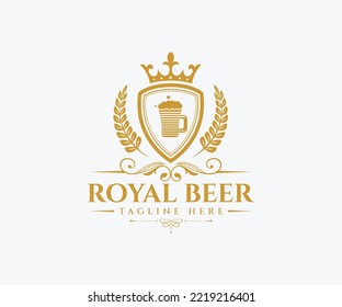 Royal Beer Logo Design Template