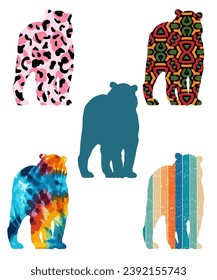 Royal Bengal Tiger Silhouettes Vector 