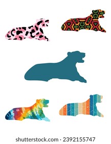 Royal Bengal Tiger Silhouettes Vector 