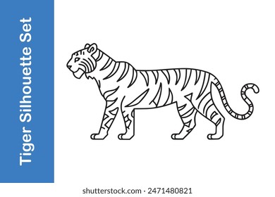 Royal Bengal Tiger with vector collection. 