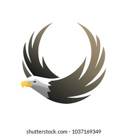 Royal bird logo, vector logo template
