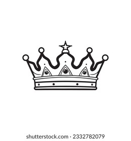 Símbolo del logotipo de la corona negra real