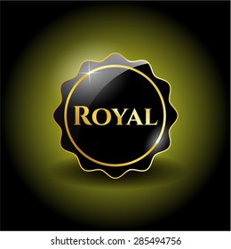 Royal black shiny emblem