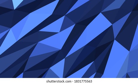 Royal blue abstract background. Geometric vector illustration. Colorful 3D wallpaper.