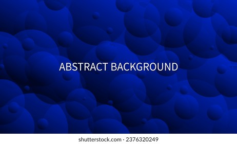 Royal blue abstract background with gradient bubbles