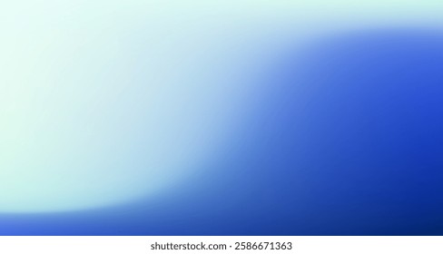 Royal blue and aero blue gradient abstract background. Slow flowing monochromatic hues of blue. Royal blue and light white gradation. Vector Illustration. For banners, backgrounds, posters, wallpapers