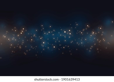 royal blue background with sparkles light effect