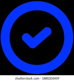 Royal Blue Checkmark icon for apps and websites.