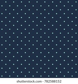 Royal blue dotty seamless pattern motif minimal vector background. Simple geometrical dot line shape allover print block for ladies dress fabric, polo t shirt, packaging, wrapping cloth, shop window.