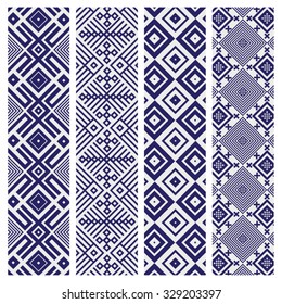 ROYAL BLUE GEOMETRIC PATTERN BACKGROUND. Editable and repeatable vector file. For fashion, prints, textile, branding projects, craft, website design and more...