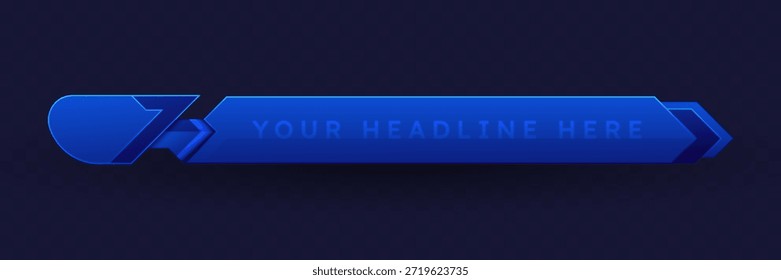 Royal Blue Lower Third Banner - Modern Video Broadcast Title Screen Overlay Template