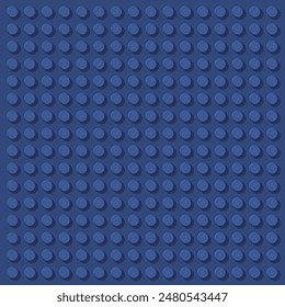 Königsblaue Kunststoff-Grundplatte mit kreisförmigen Nieten Vektorgrafik, quadratische Vorlage Perfekt für Hintergründe, Texturen und Baustein-Design-Projekte