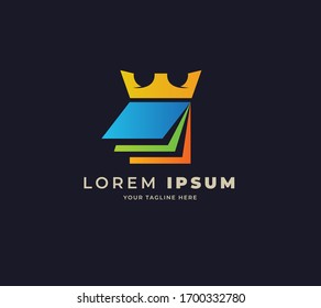 royal book logo design vector template