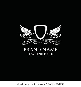 Royal Brand Griffin Heraldic Logo