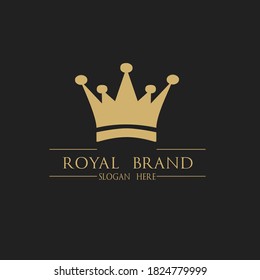 Royal brand illustration vector logo design for business and and hotel.
