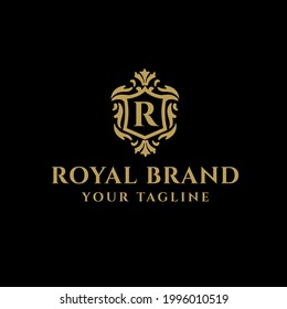 Royal brand is a logo with a classic look that is suitable for your project or business such as a hotel, restaurant or villa