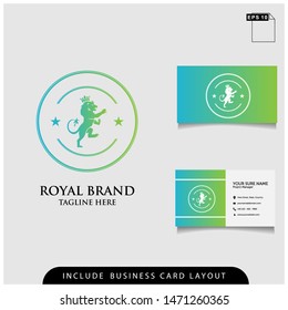 
Royal brand logo design with modern concepts and gradient colors