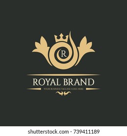 Royal brand logo design template. Vector illustration