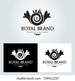 Royal brand logo design template. vector illustration