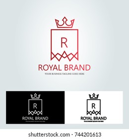 Royal brand logo design template. Vector illustration