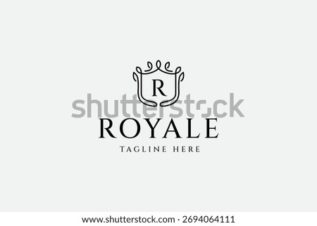 Royal brand logo design template. Luxury logo design concept.