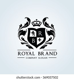 Royal Brand Luxury Crest Logo Template