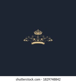 Royal brand premium illustration vector logo design.