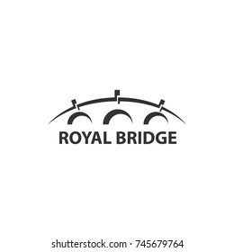 Royal bridge flat design logo