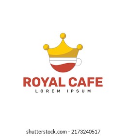  royal cafe logo design template  