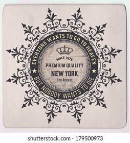 Royal card. Baroque ornaments and floral details