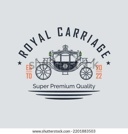 royal carriage classic wagon logo template design for brand or company and other