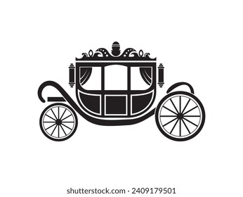 Royal carriage icon vector, useful for brand and logo designs